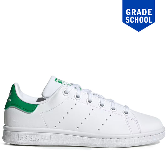 Grade School's Adidas Stan Smith Shoes - White/Green