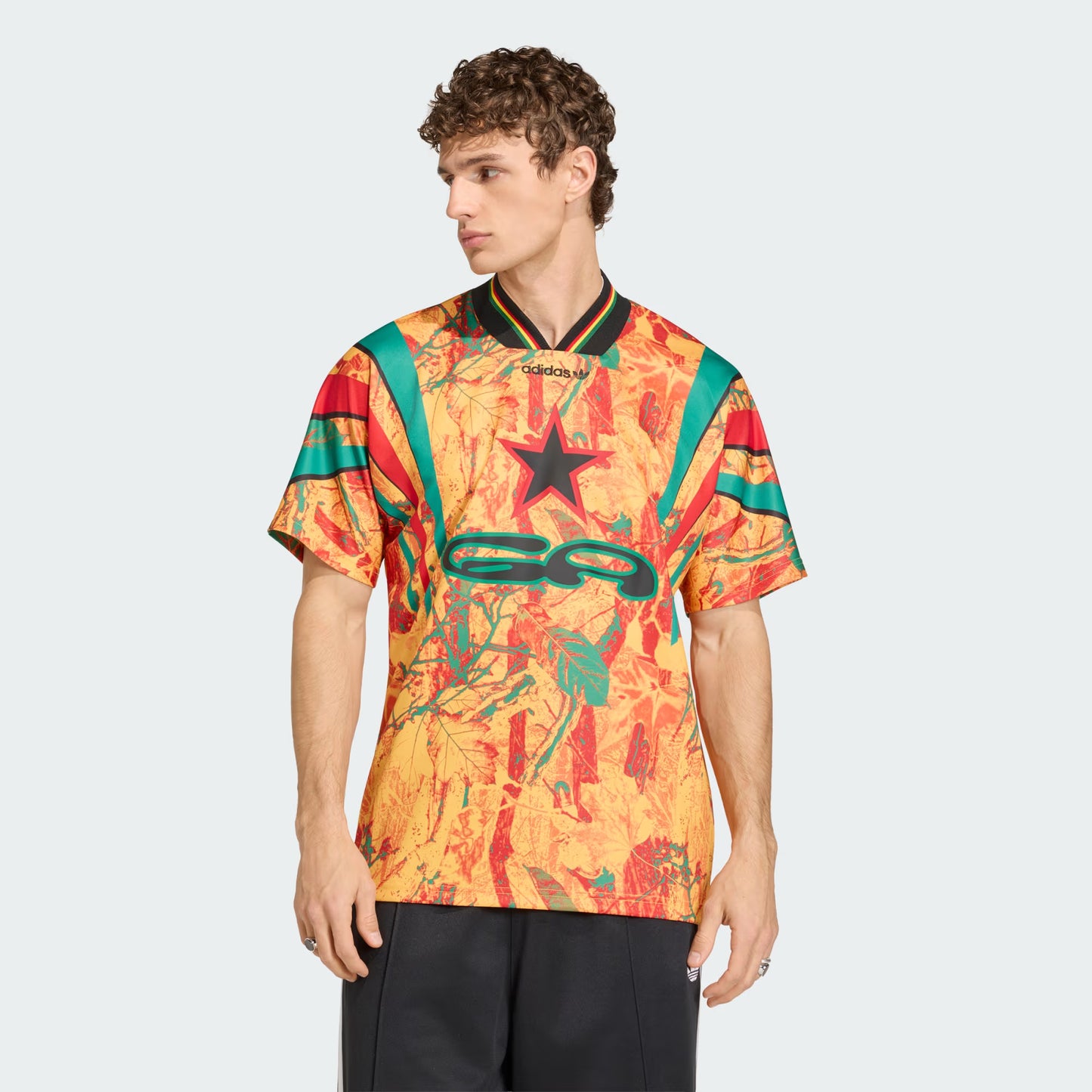 Adidas Ghana Graphic Jersey - Green/Eqt Yellow/Better Scarlet