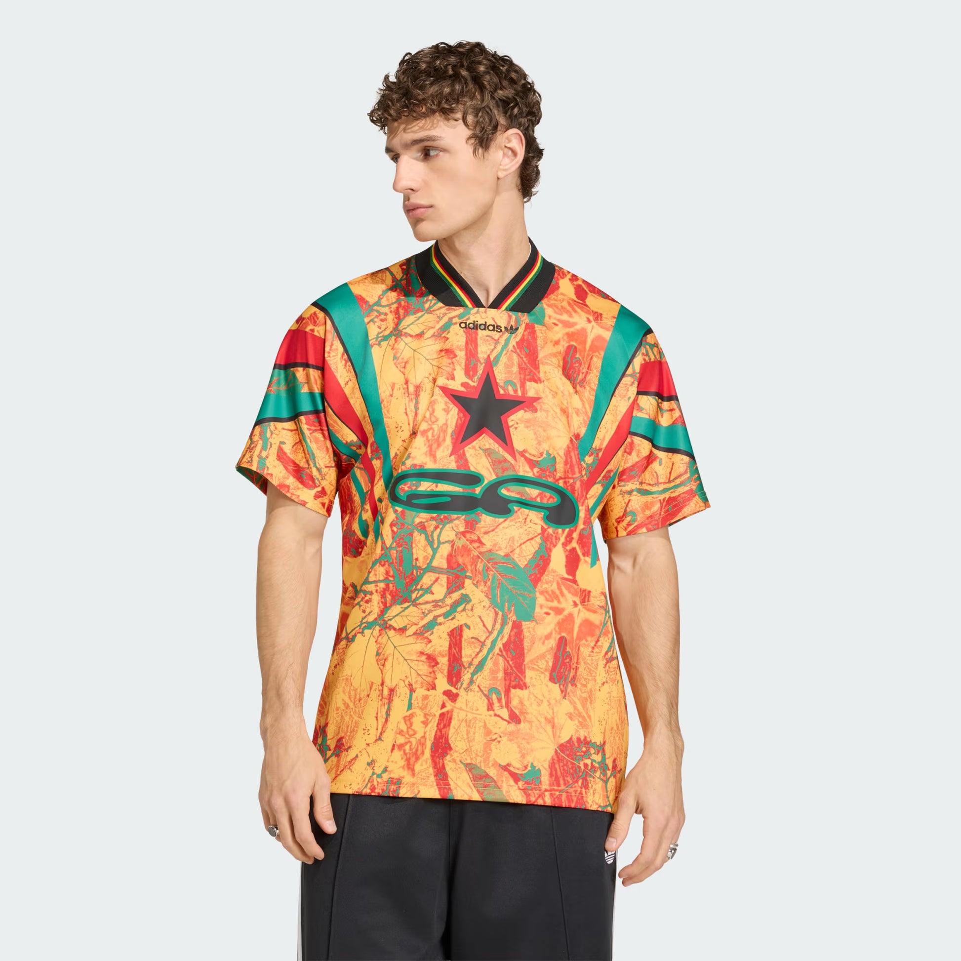 Adidas Ghana Graphic Jersey - Green/Eqt Yellow/Better Scarlet