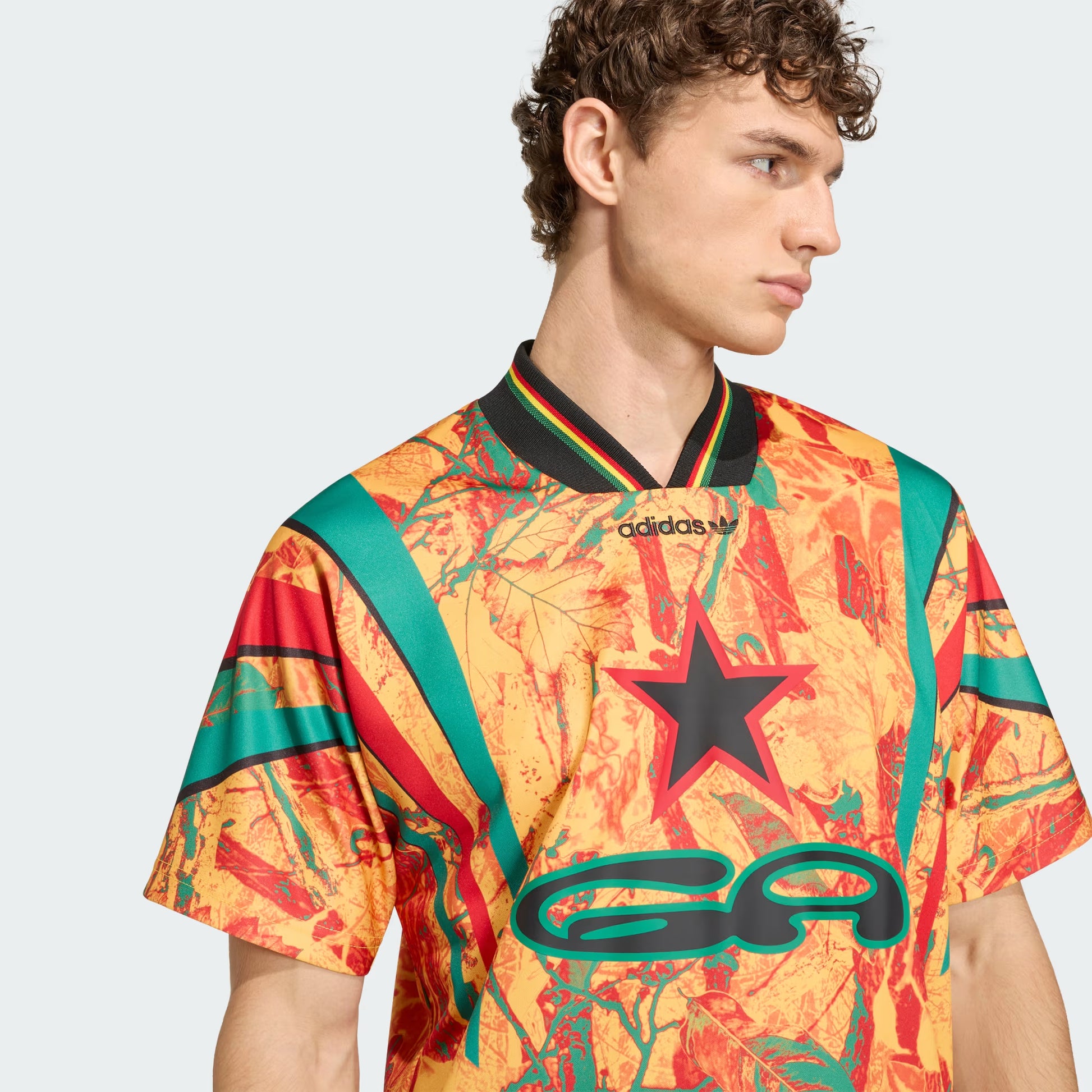 Adidas Ghana Graphic Jersey - Green/Eqt Yellow/Better Scarlet