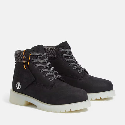 Grade School Timberland Premium 6-Inch Waterproof Boots - Black Nubuck