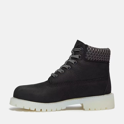 Grade School Timberland Premium 6-Inch Waterproof Boots - Black Nubuck