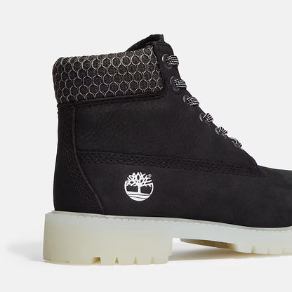 Grade School Timberland Premium 6-Inch Waterproof Boots - Black Nubuck