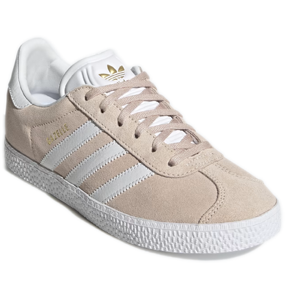 Grade School Adidas Gazelle Shoes - Pink Tint / Cloud White / Cloud White