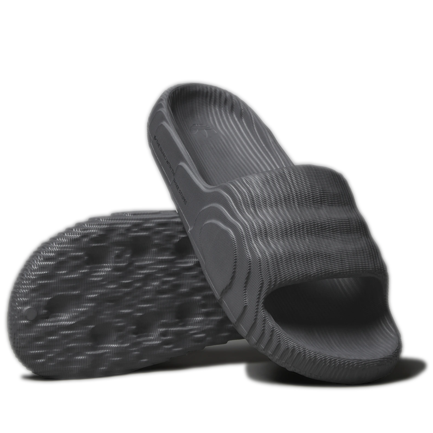 Men's Adidas Adilette 22 Slides - Grey Five / Grey Five / Core Black
