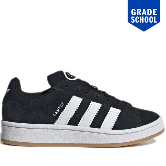 Grade School Adidas Campus 00s Shoes - Core Black / Cloud White / Cloud White