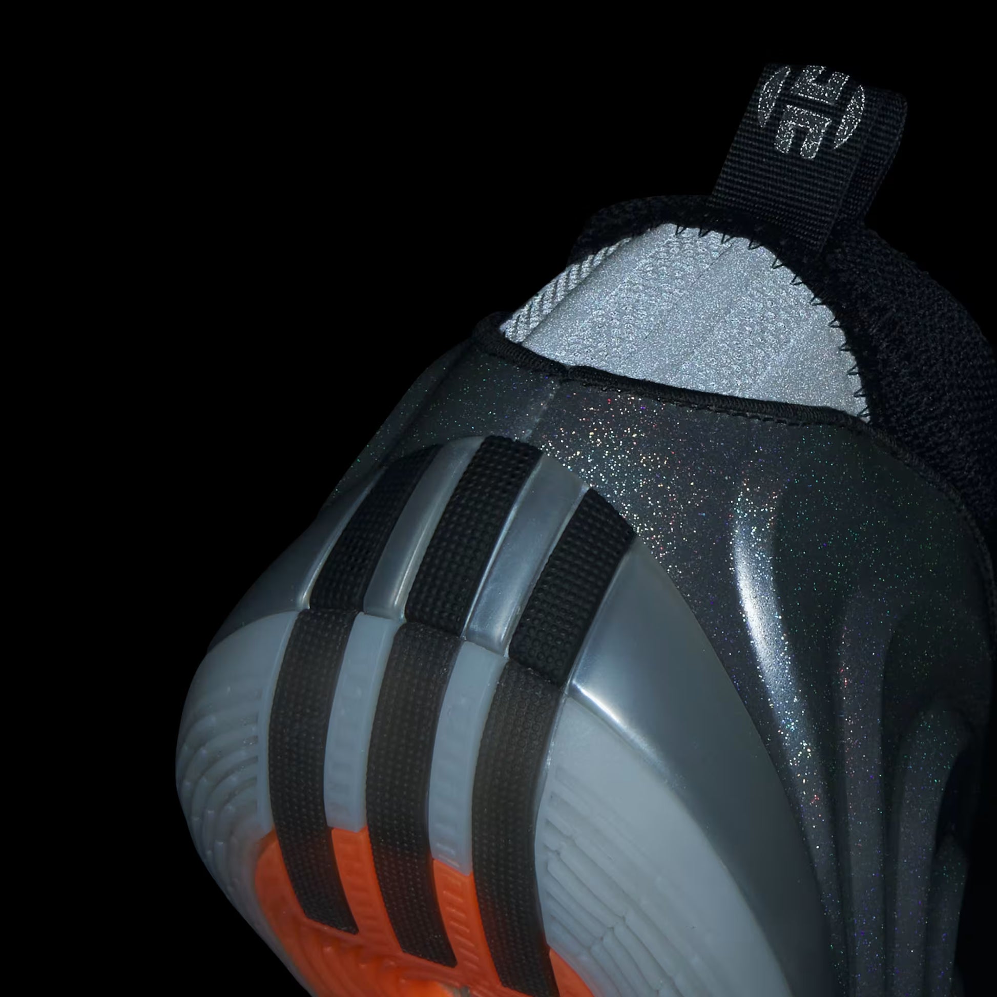 Men's Adidas Harden Volume 10 - Silver Metallic / Core Black / Lucid Orange