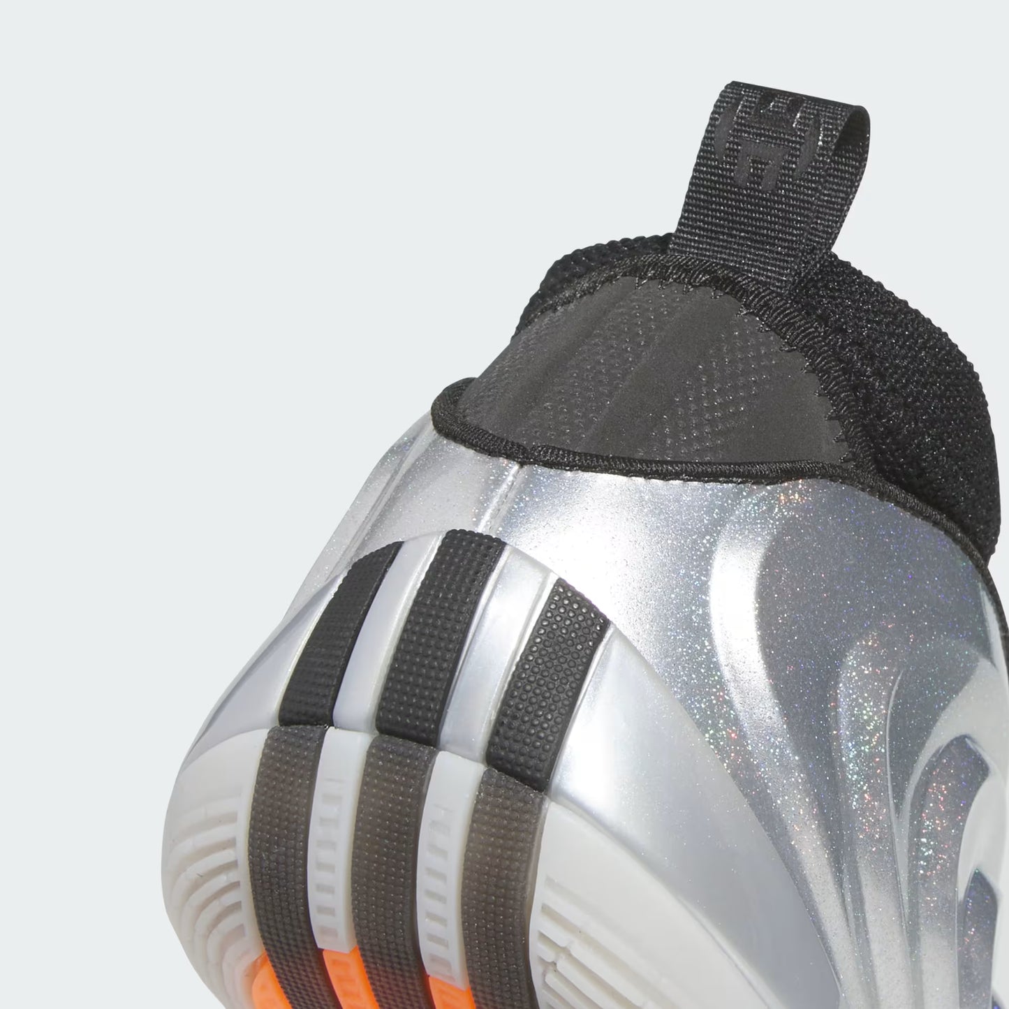 Men's Adidas Harden Volume 10 - Silver Metallic / Core Black / Lucid Orange