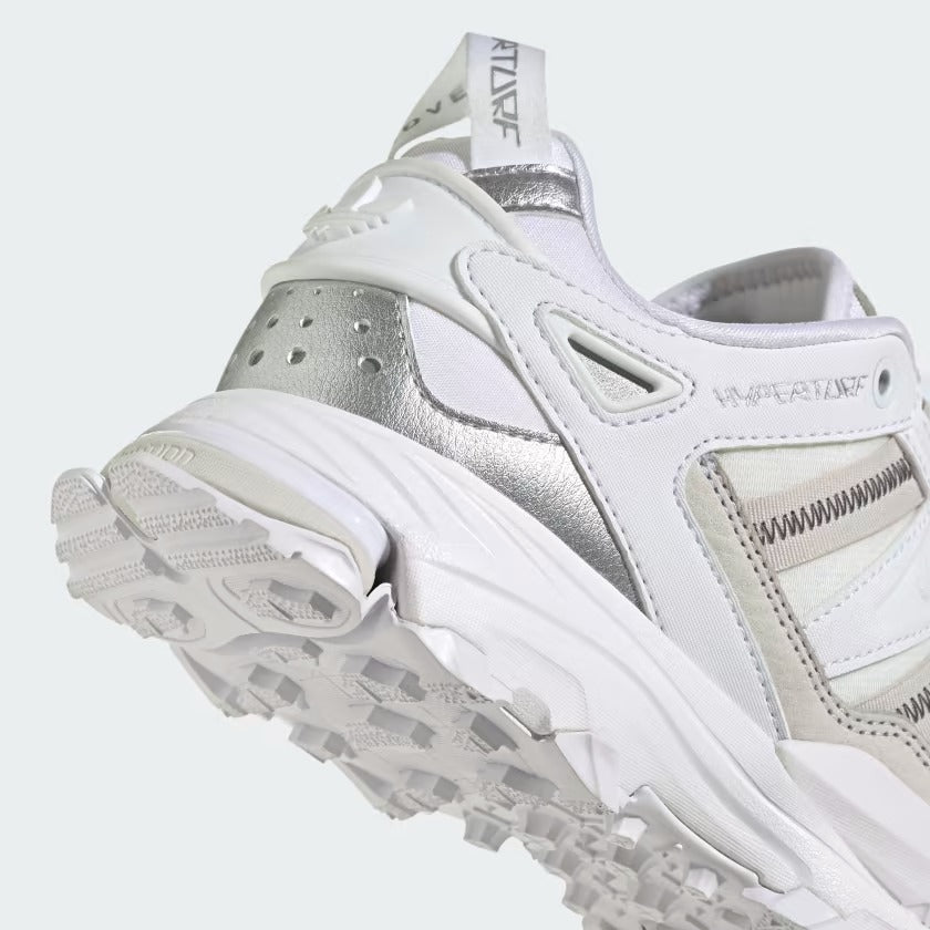 Men's Adidas Hyperturf Shoes - Cloud White/Grey One/Silver Metallic