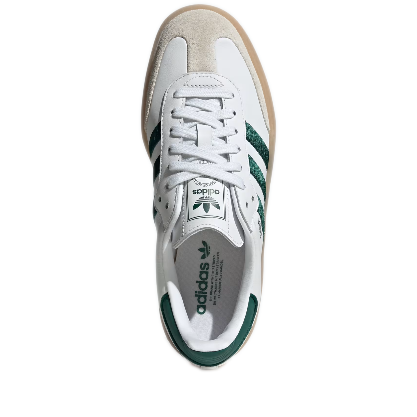 Women's Adidas Sambae Shoes - Cloud White / Collegiate Green / Cloud White