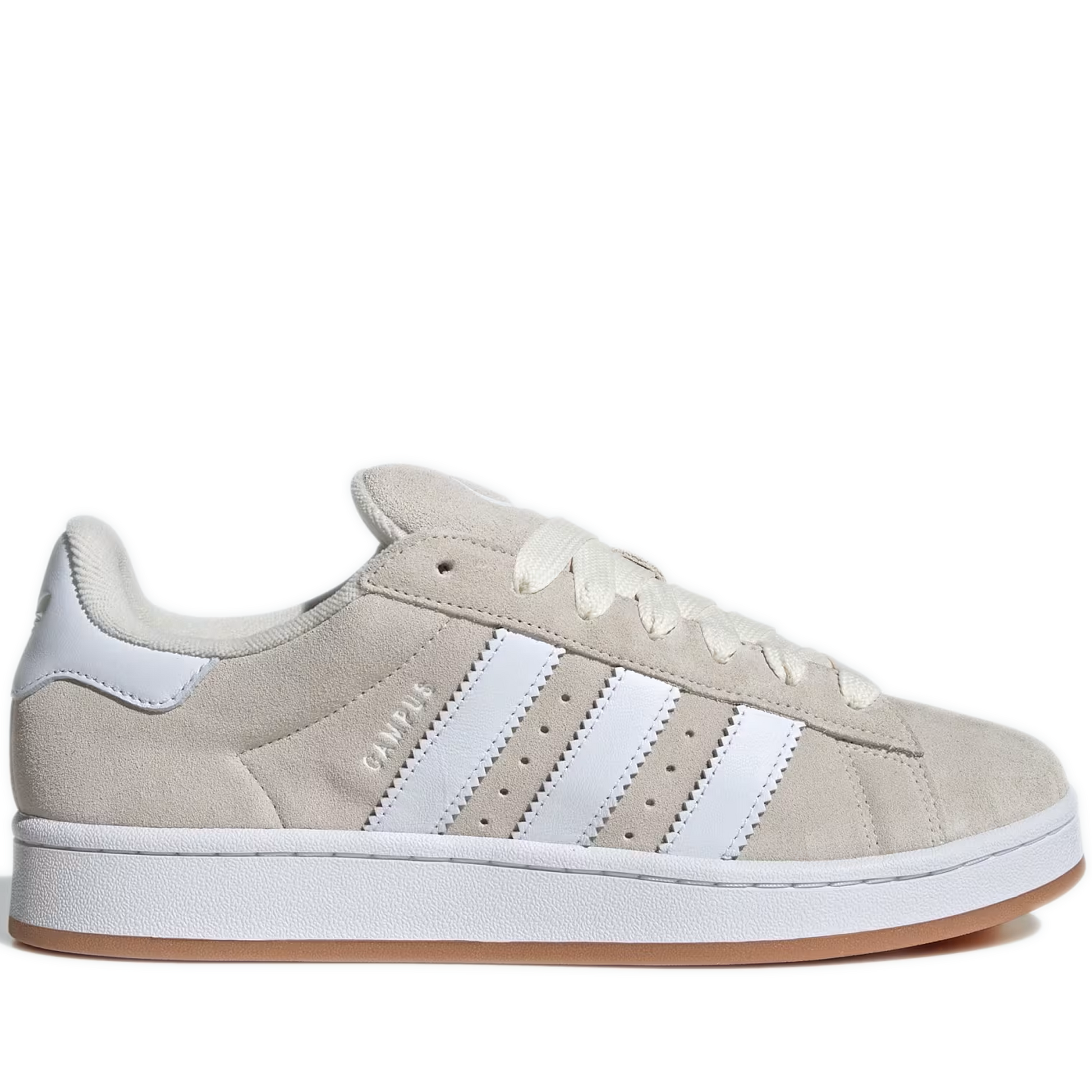 Men's Adidas Campus 00s Shoes - Wonder White/Cloud White/Gum 2 Side