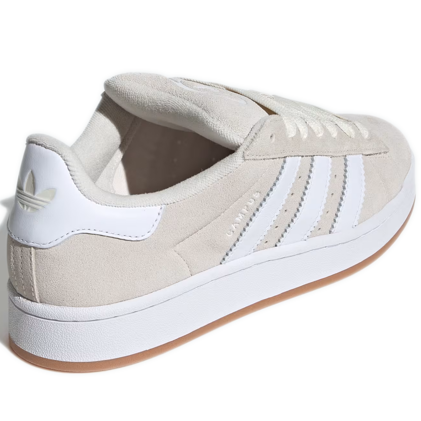 Men's Adidas Campus 00s Shoes - Wonder White/Cloud White/Gum 2 Heel Side