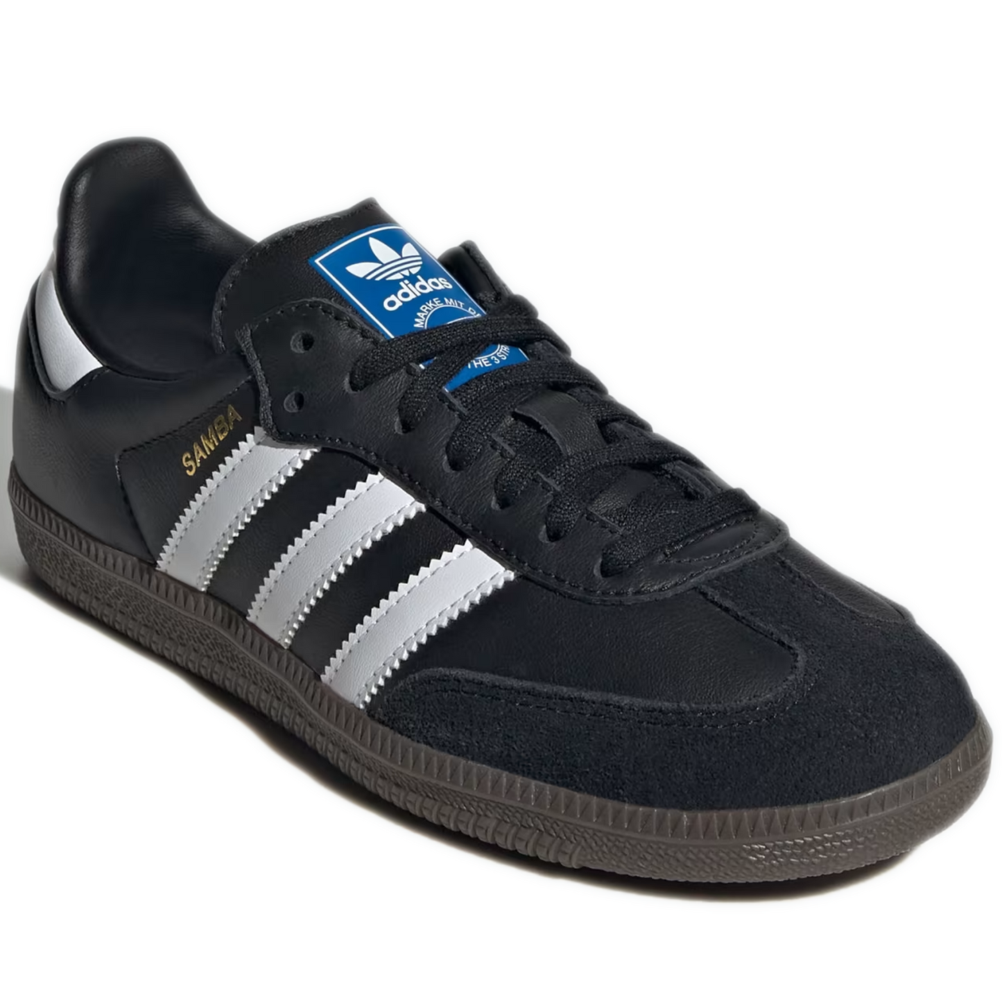 Grade School Adidas Samba OG Shoes - Core Black / Cloud White / Gum