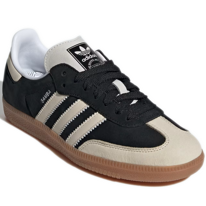 Women's Adidas Samba OG Shoes - Core Black/Wonder White/Silver Metallic