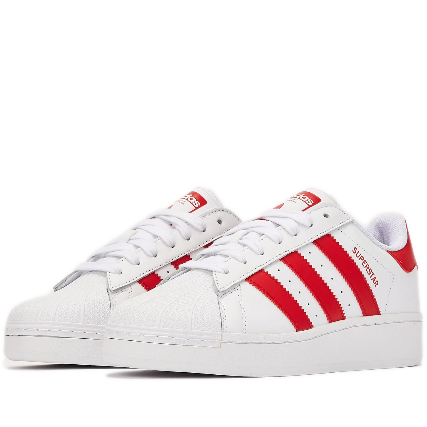 Grade School Adidas Superstar XLG Shoes - White/ Red