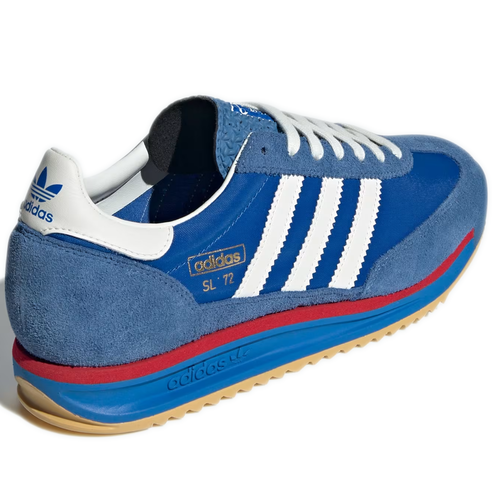 Men's Adidas SL 72 RS Shoes  - Blue / Core White / Better Scarlet Heel SIde