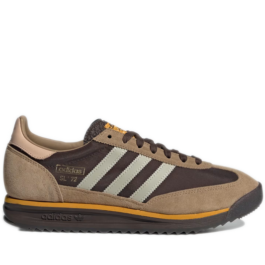 Men's Adidas SL 72 RS Shoes  - Brown / Putty Grey / Preloved Yellow