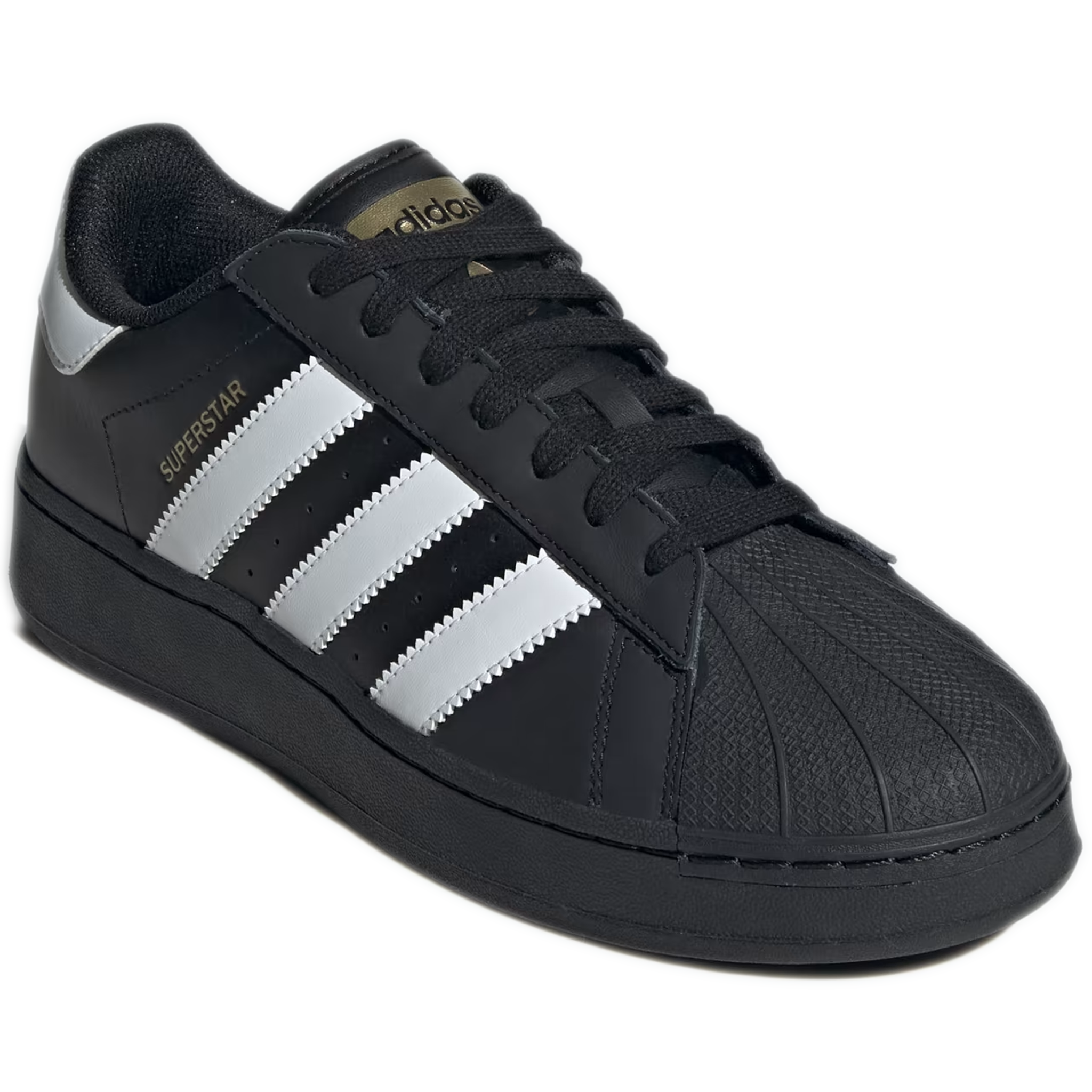 adidas superstar trainers black and white