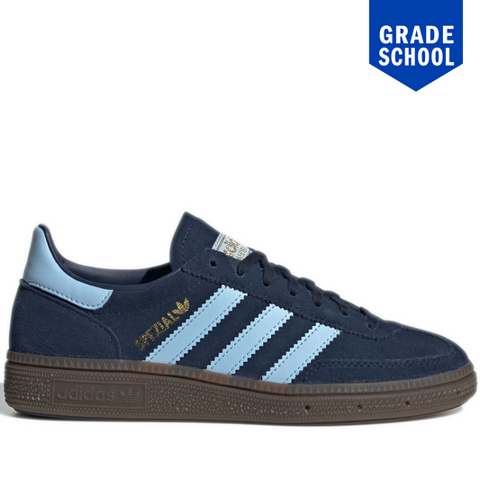 Grade School Adidas Handball Spezial Shoes - Collegiate Navy / Clear Sky / Gum