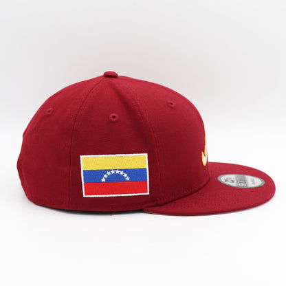 New Era 9Fifty Atlanta Braves "Venezuela Flag" Patch Hat - Cardinal