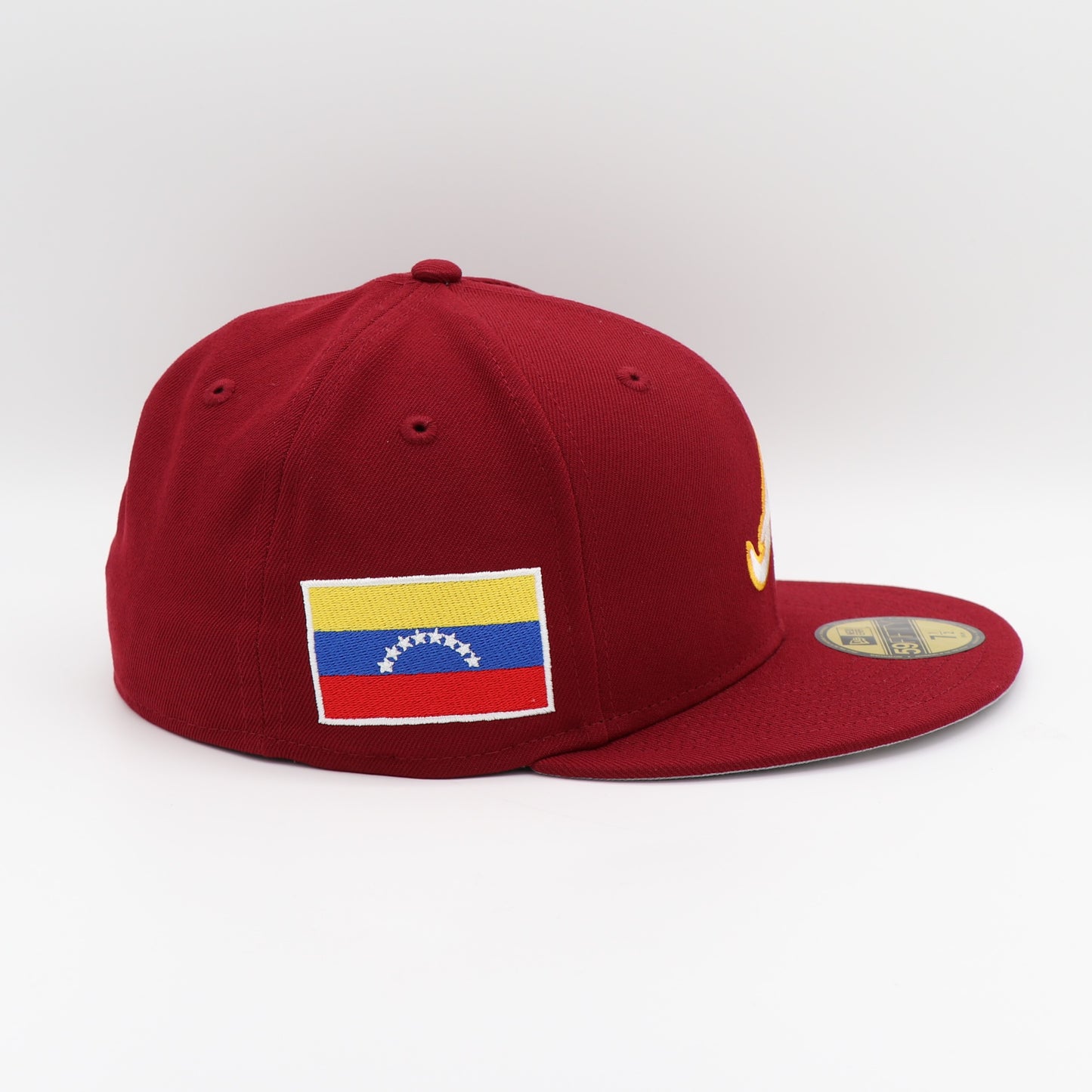 New Era 59Fifty Atlanta Braves "Venezuela Flag" Patch Hat - Cardinal