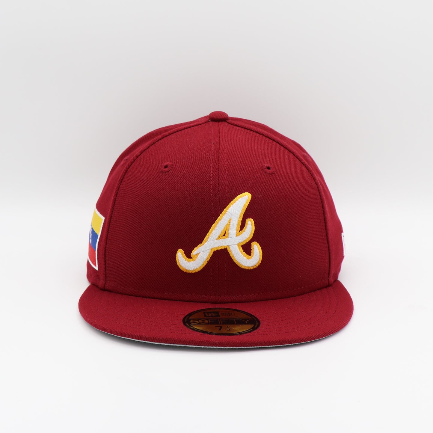 New Era 59Fifty Atlanta Braves "Venezuela Flag" Patch Hat - Cardinal