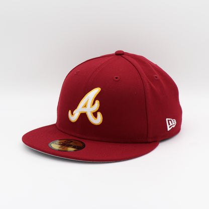 New Era 59Fifty Atlanta Braves "Venezuela Flag" Patch Hat - Cardinal