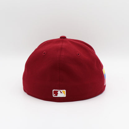 New Era 59Fifty Atlanta Braves "Venezuela Flag" Patch Hat - Cardinal