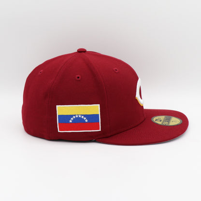 New Era 59Fifty Cincinnati Reds "Venezuela Flag" Patch Hat - Cardinal