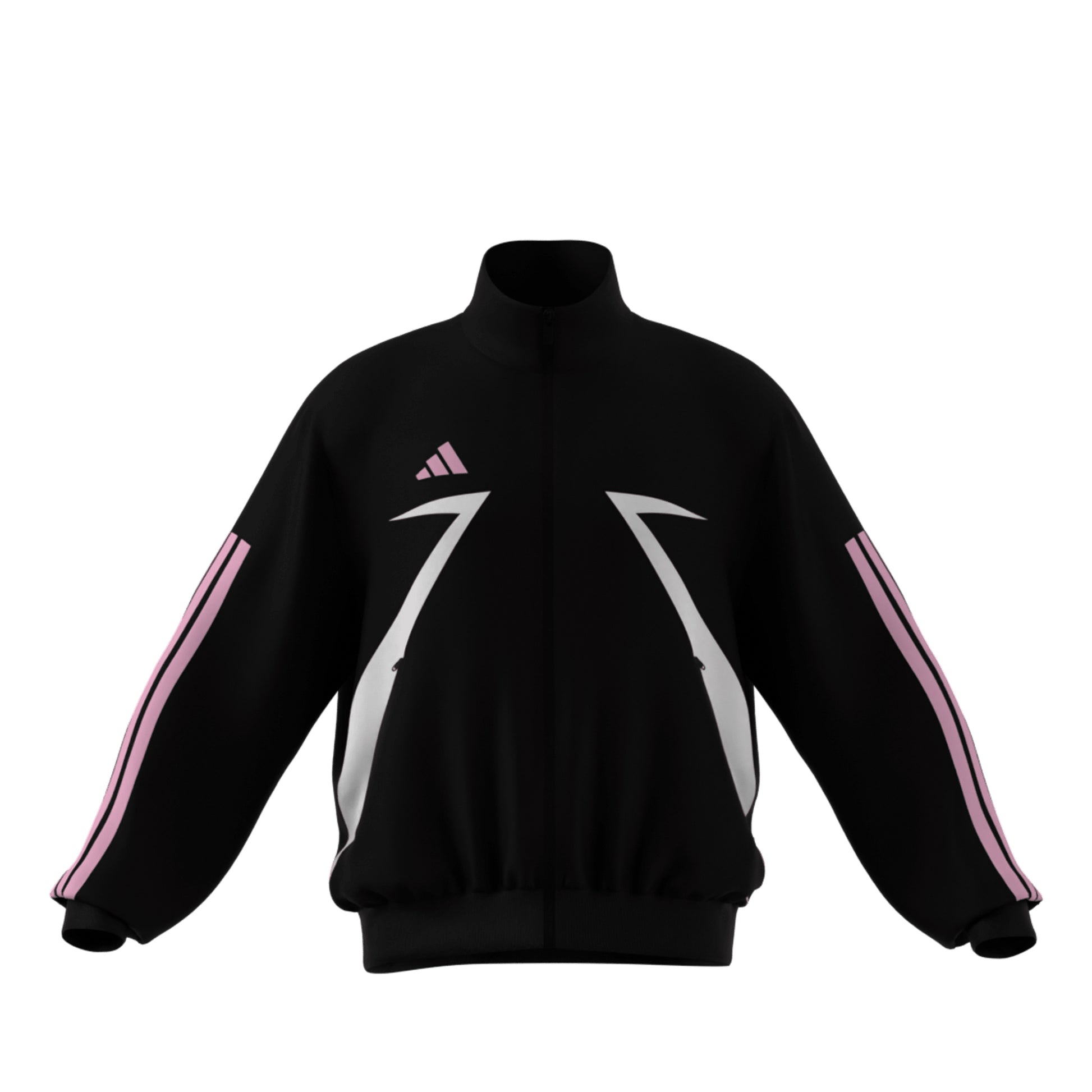 Men's Adidas Tiro Track Jacket Black/White/Pink Cool J's Miami
