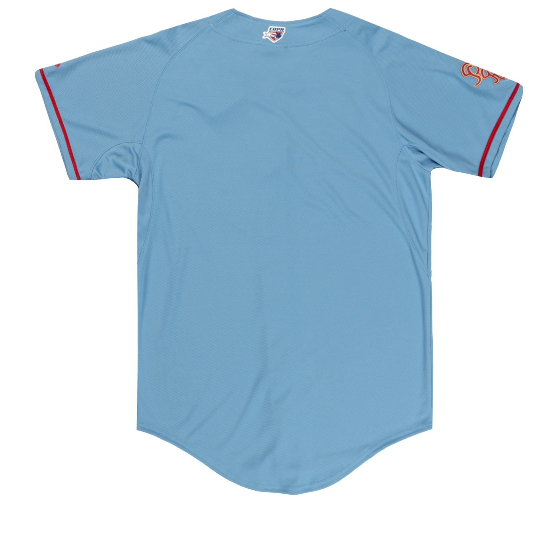 Men's New Era Puerto Rico FG Jersey - Sky Blue Back