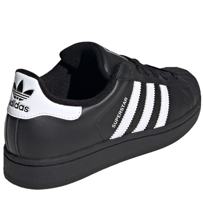 Women's Adidas Superstar II Shoes - Black/White/Black