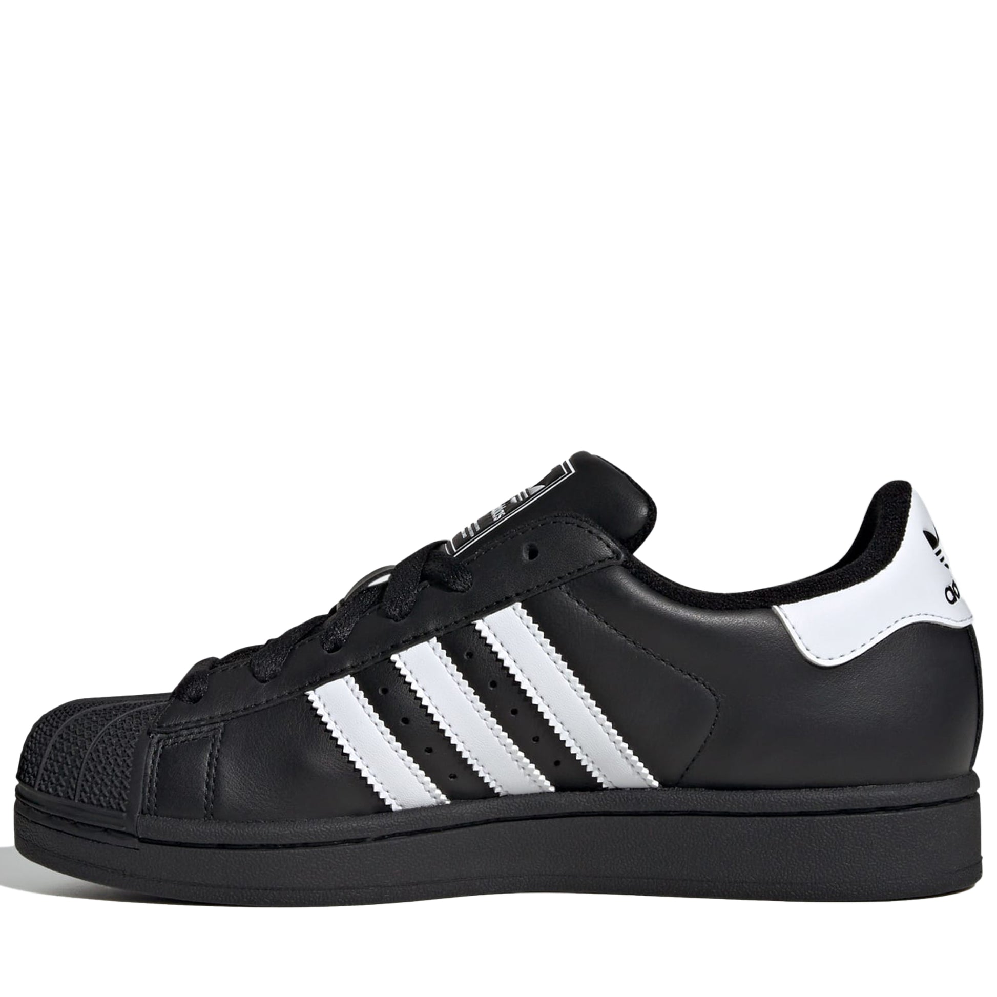 adidas Women's Superstar II Shoes, Size 7, Black/Black/White adidas Women's Superstar II Shoes, Size 7, Black/Black/White
