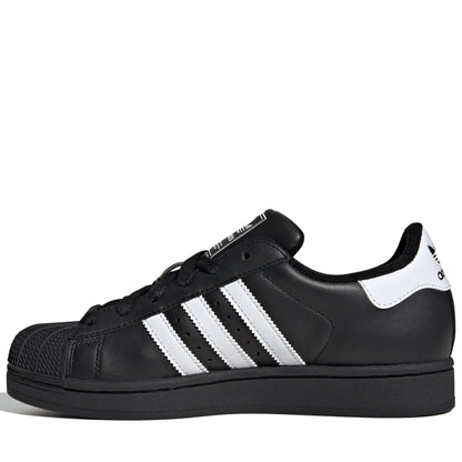 Women's Adidas Superstar II Shoes - Black/White/Black