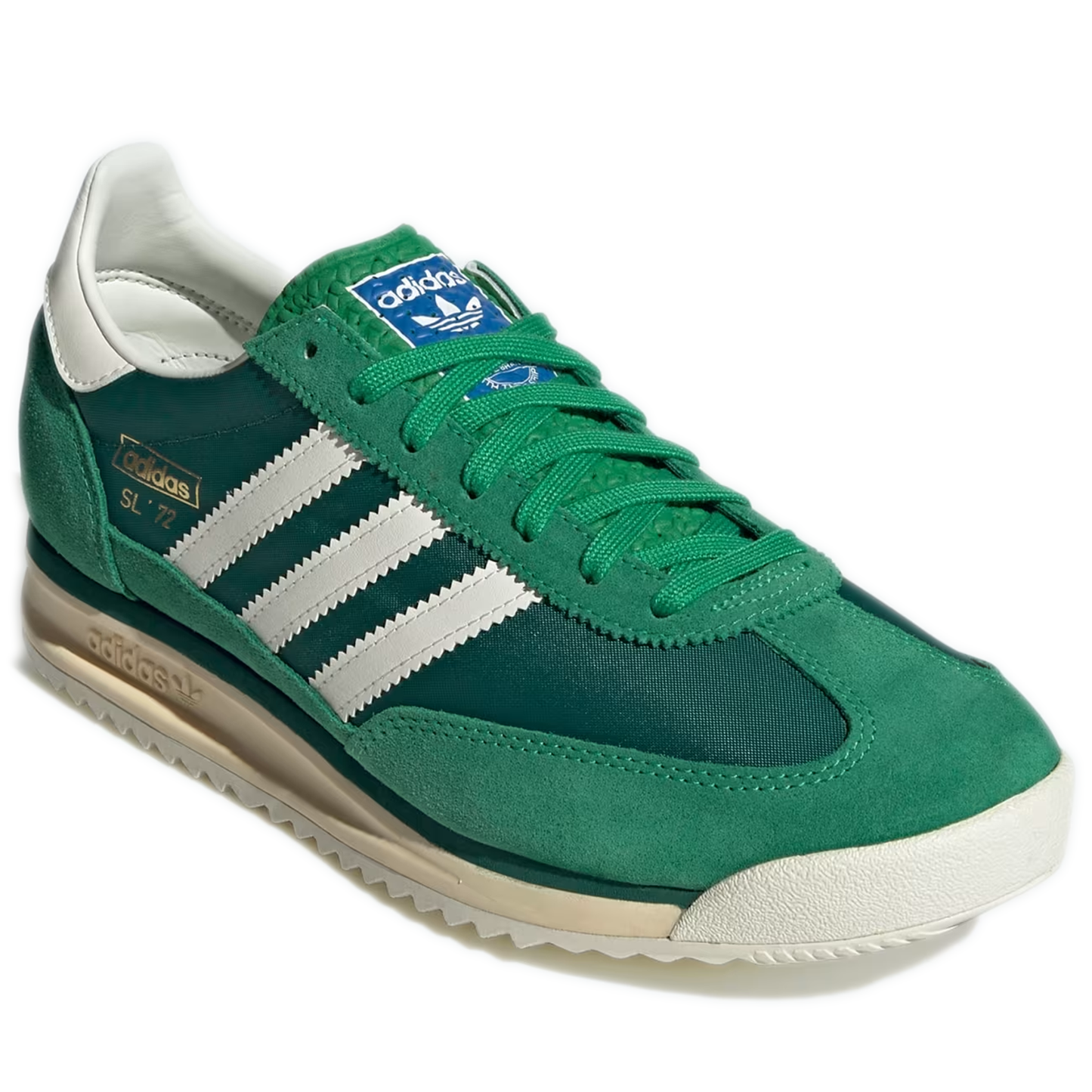 Men's Adidas SL 72 RS Shoes  - Green / Core White / Collegiate Green