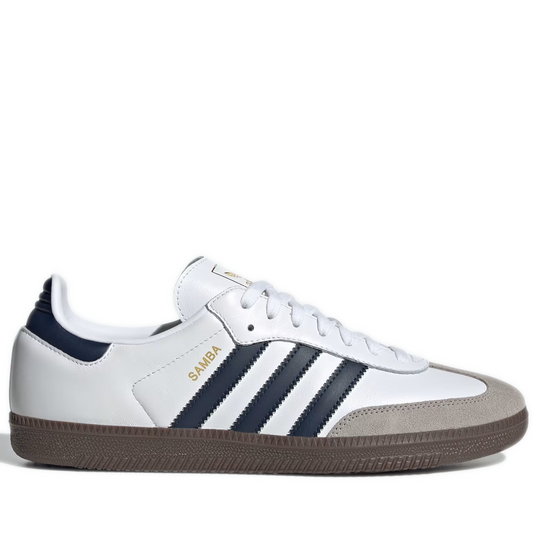 Men's Adidas Samba OG Shoes - Cloud White / Night Indigo / Clear Granite