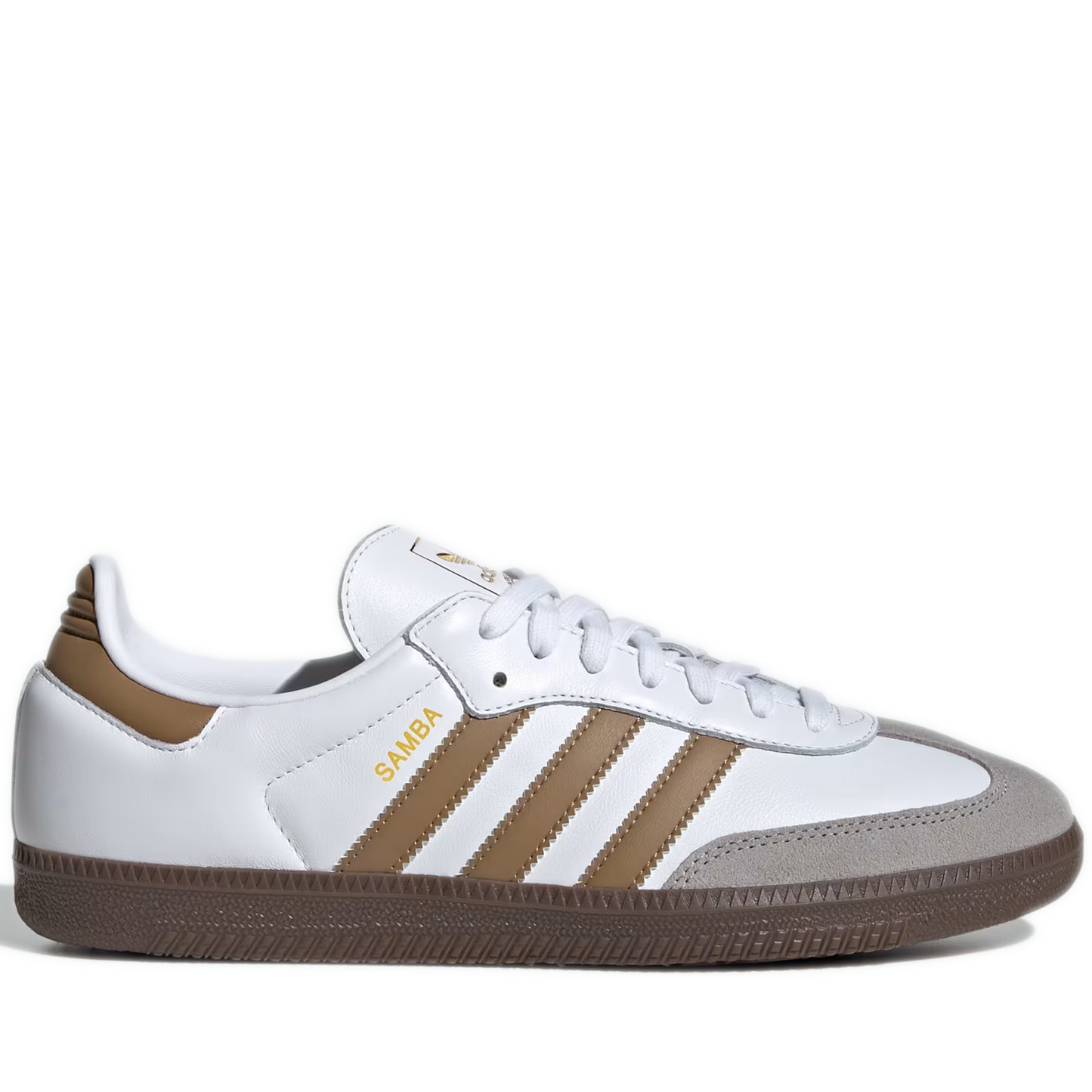 Men's Adidas Samba OG Shoes - Cloud White / Brown Desert / Clear Granite