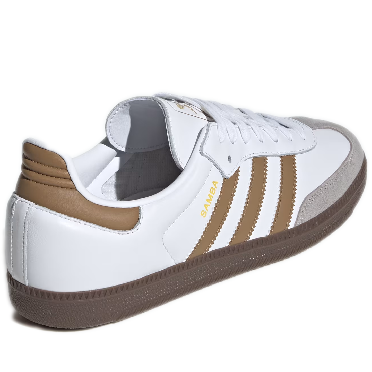 Men's Adidas Samba OG Shoes - Cloud White / Brown Desert / Clear Granite