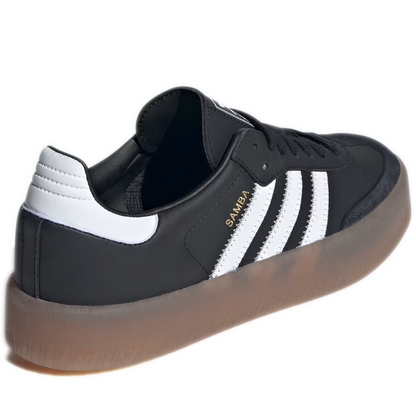 Women's Adidas Sambae Shoes - Core Black / Cloud White / Gold Metallic