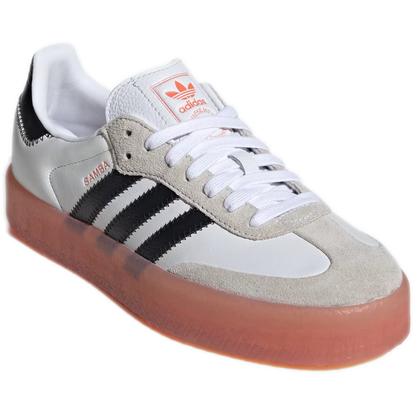 Women's Adidas Sambae Shoes - Cloud White/Core Black/Semi Coral