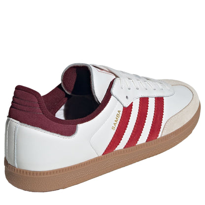 Men's Adidas Samba OG Shoes - White/Scarlet/Shadow Red