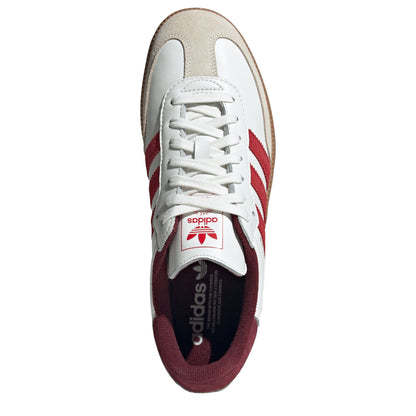 Men's Adidas Samba OG Shoes - White/Scarlet/Shadow Red