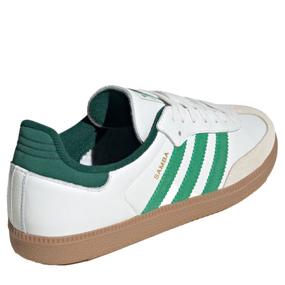 Men's Adidas Samba OG Shoes - White/Green