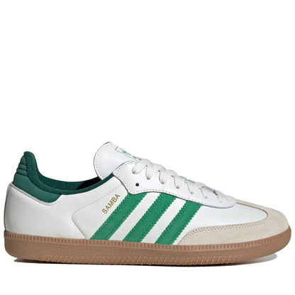 Men's Adidas Samba OG Shoes - White/Green