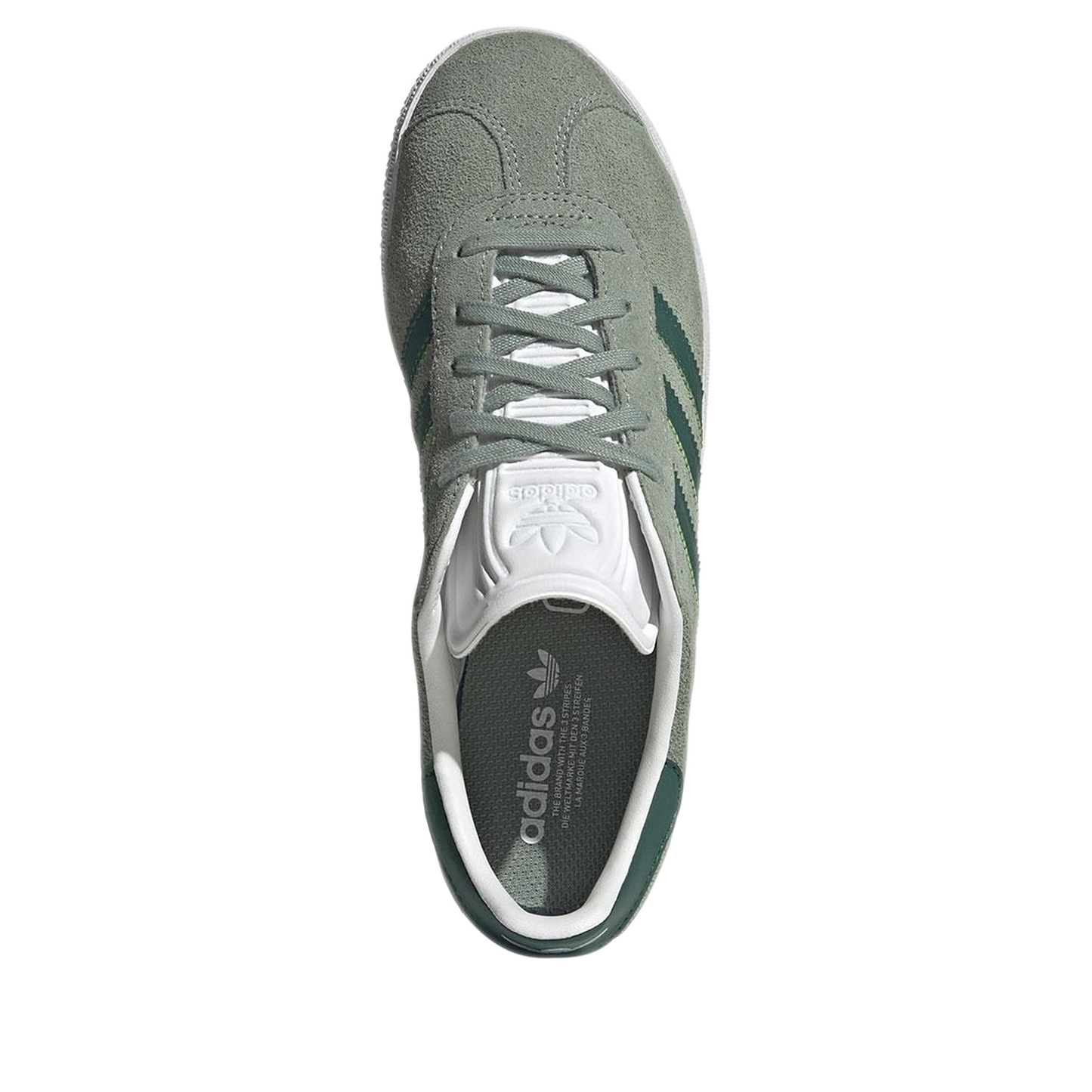 Grade School Adidas Gazelle Shoes - Silver Green / Collegiate Green / Cloud White