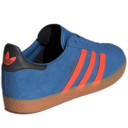 Grade School Adidas Gazelle Shoes - Focus Blue / Solar Orange / Core Black
