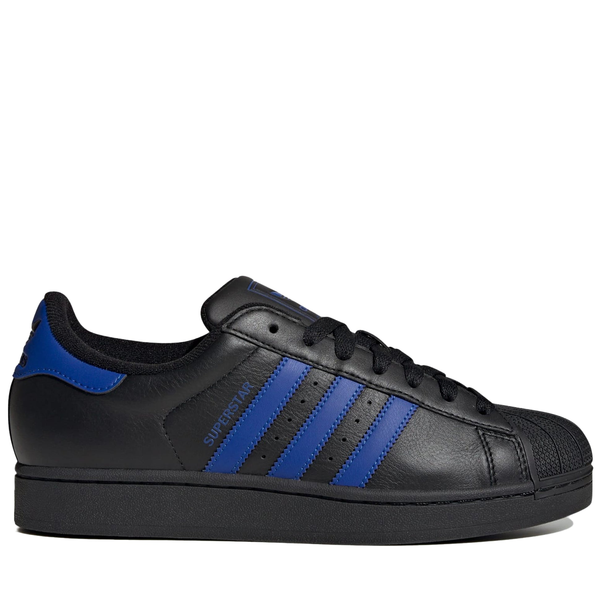 Men's adidas Superstar II Shoes - Black/Blue 9 Men's adidas Superstar II Shoes - Black/Blue 9