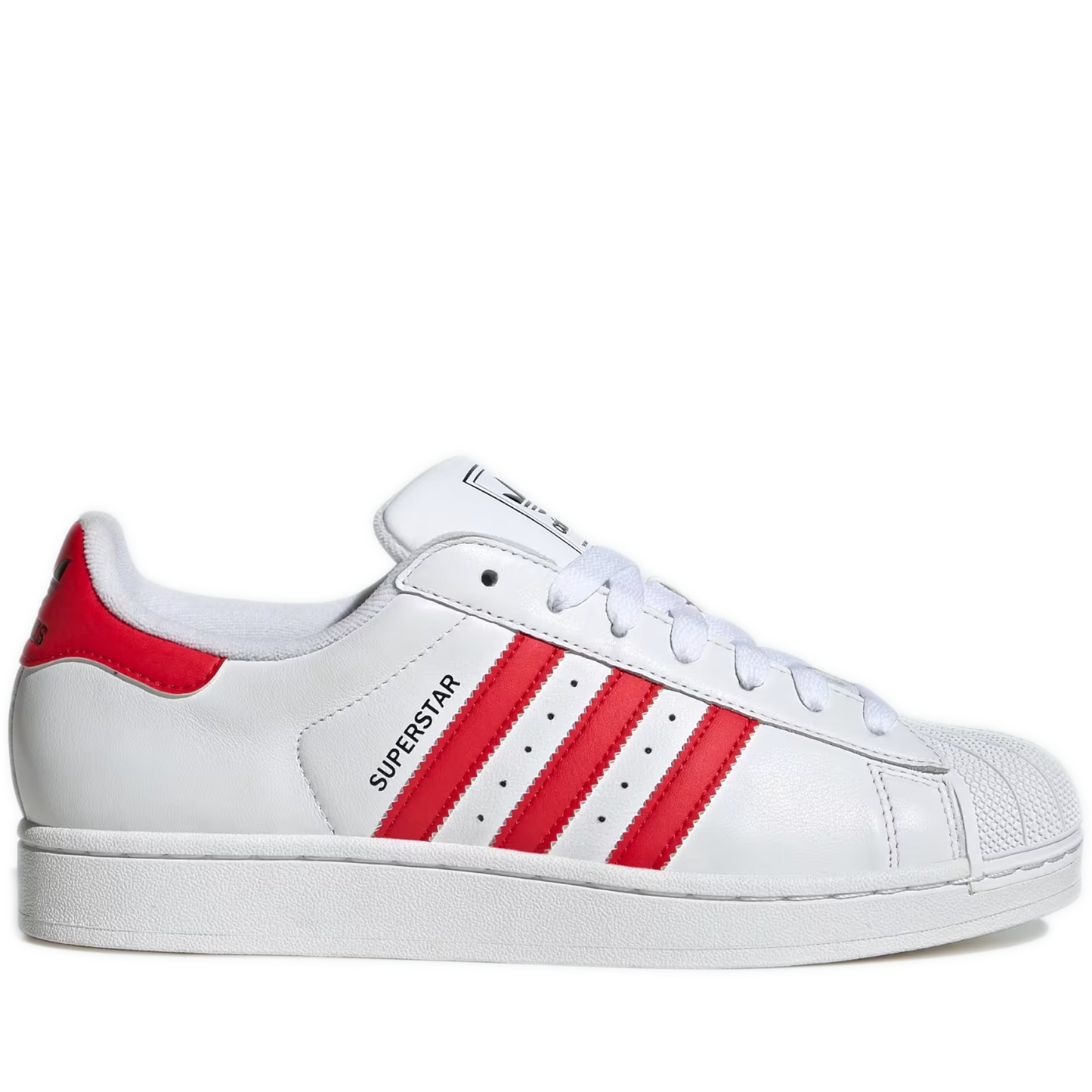 Men's Adidas Superstar II Shoes -Cloud White / Better Scarlet / Core Black