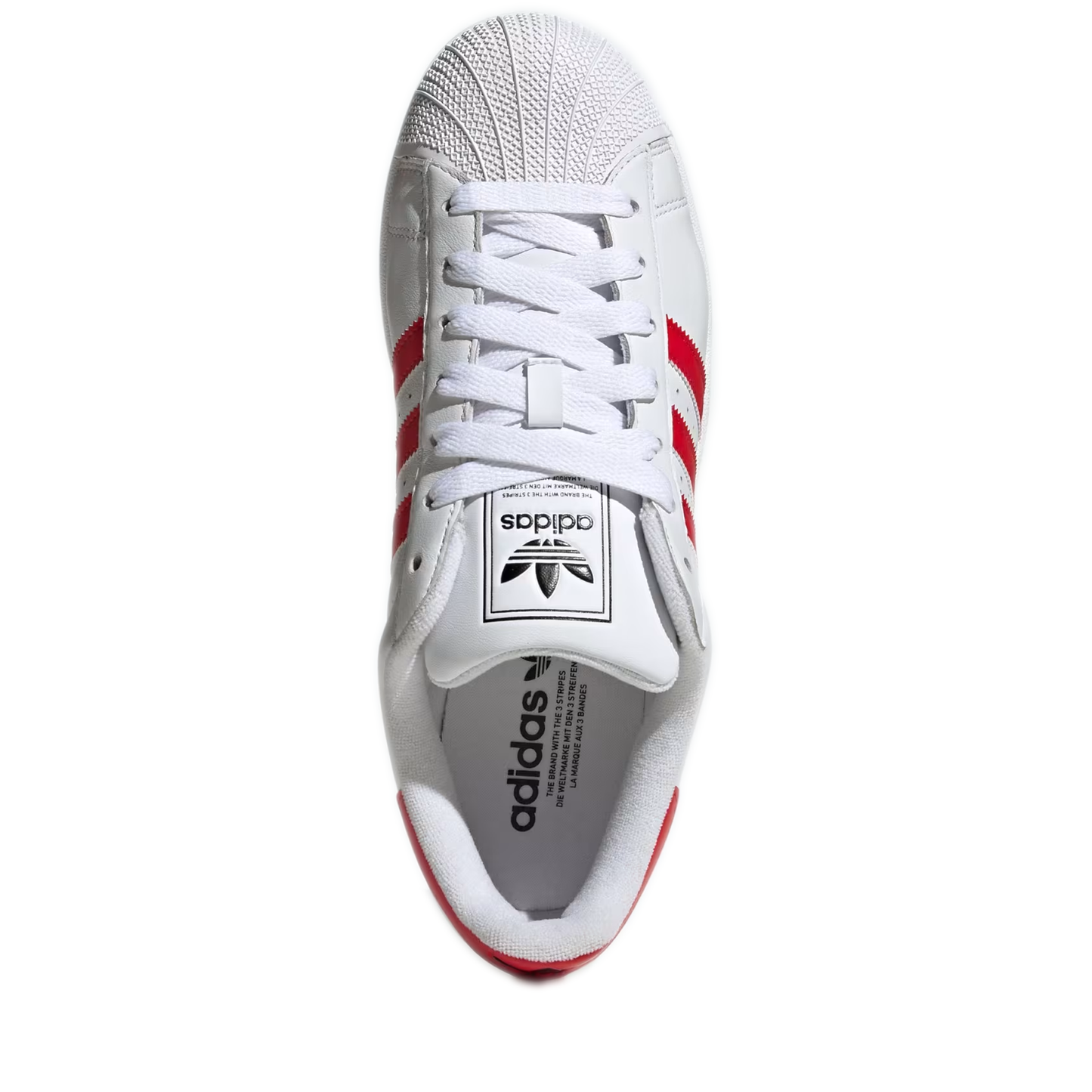 Men's Adidas Superstar II Shoes -Cloud White / Better Scarlet / Core Black