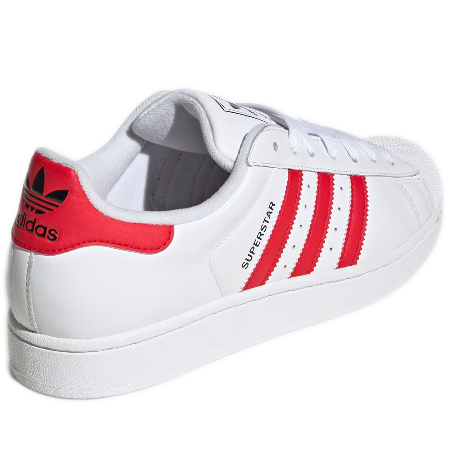 Men's Adidas Superstar II Shoes -Cloud White / Better Scarlet / Core Black